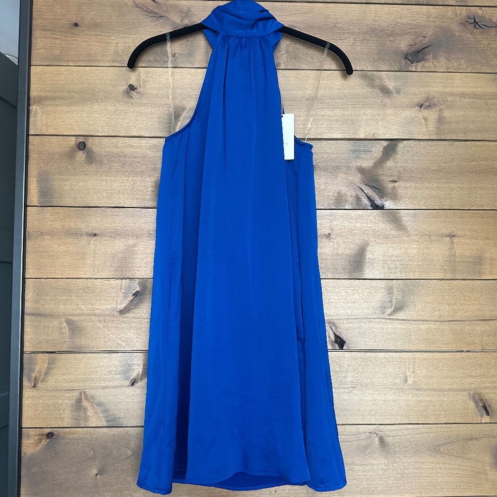 NWT Blue Halter Dress - A New Day Sleeveless Halter Dress (Size XS)